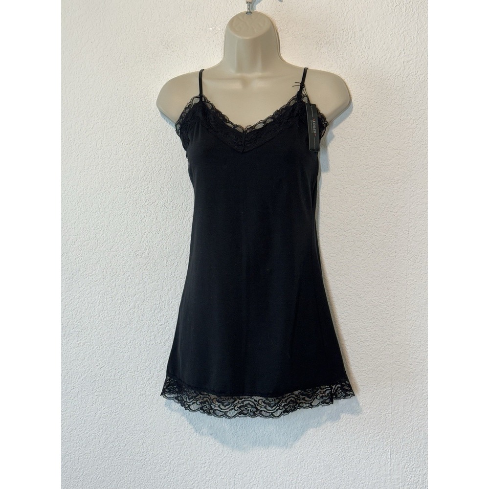 New‎ J.O & Co Size XL Black Tank Top Camisole Knit Lace Top & Botttom Whimisgoth